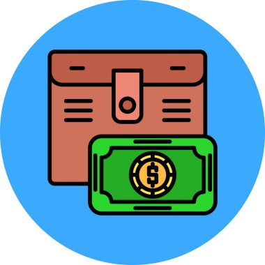 Para için. Web simgesi basit illüstrasyon