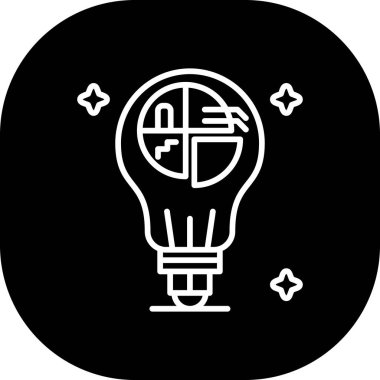 küresel fikir simgesi vektör illüstrasyonu