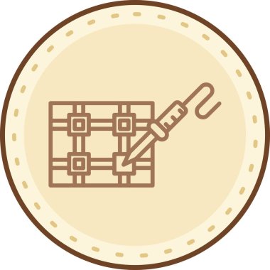 Bir haritanın modern simgesinin vektör illüstrasyonu