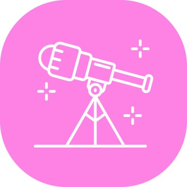 Teleskop simgesinin vektör illüstrasyonu