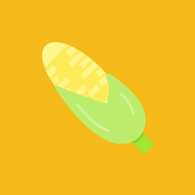 Yeşil bir limonun düz dizaynının vektör çizimi