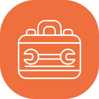 Bavul. Web simgesi basit illüstrasyon