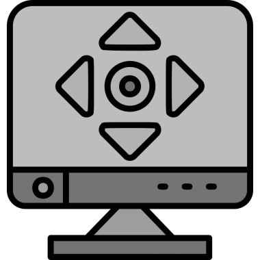 Bilgisayar. Web simgesi basit tasarım