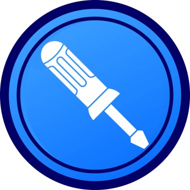 Tornavida simgesi mavi vektör