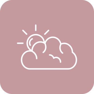 Bulut simgesi vektör illüstrasyonu