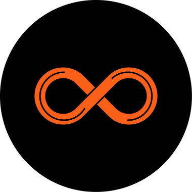 Tek bir sonsuzluk simgesinin vektör illüstrasyonu