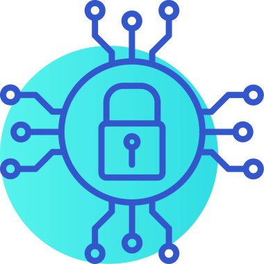 İnternet güvenlik simgesi basit vektör illüstrasyonu