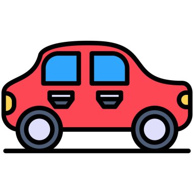 - Araba. Web simgesi basit illüstrasyon