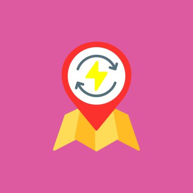 harita işaretleyici düz vektör simgesi