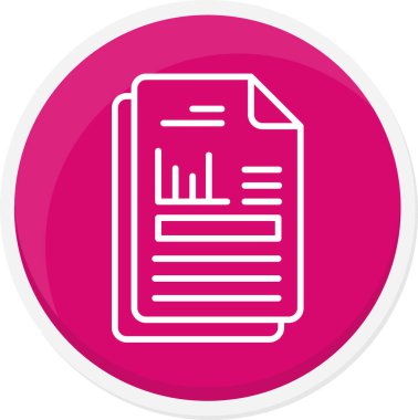 Belge. Web simgesi basit illüstrasyon