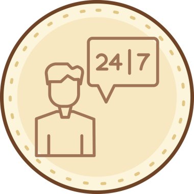 Müşteri servisi. Web simgesi vektör illüstrasyonu