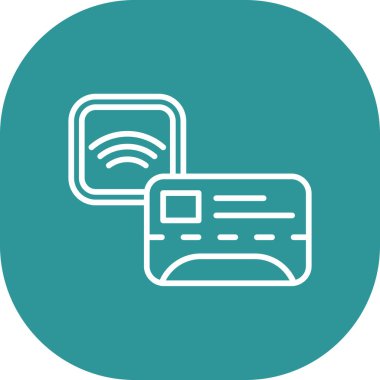 Benzersiz Radyo Vektör Satırı Simgesi