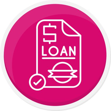 Web ve mobil uygulaması tasarımı, kredi logo kavramı için beyaz arka plan üzerinde izole kredi simge vektör