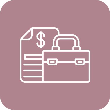 evrak çantası simgesi, vektör illüstrasyonu