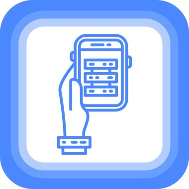 Mobil simgeli akıllı telefonun vektör çizimi