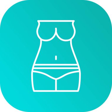 Kadın gövdesi simgesi soyut bir grupta izole edildi