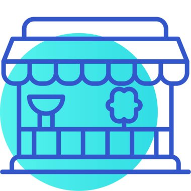 dükkan vektör simgesini modern basit vektör illüstrasyonunu kaydet