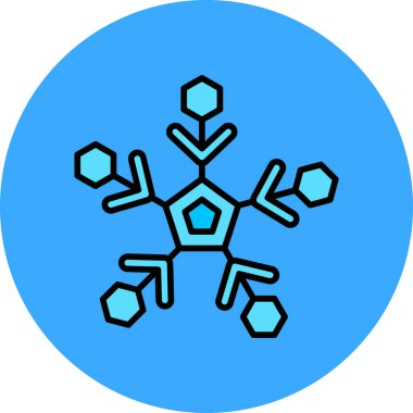 Bir kar tanesi simgesinin vektör çizimi