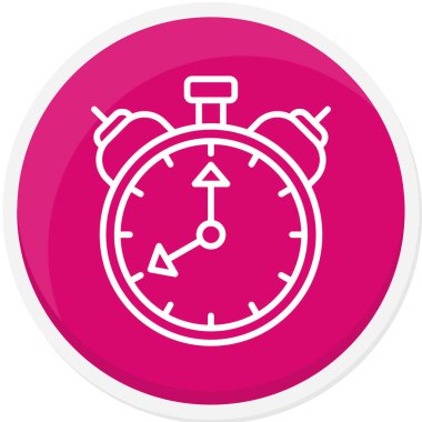 Alarm saati simgesi, vektör illüstrasyonu