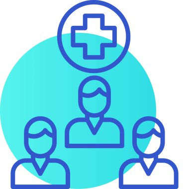 Tıbbi ekip modern simgesi, vektör illüstrasyonu