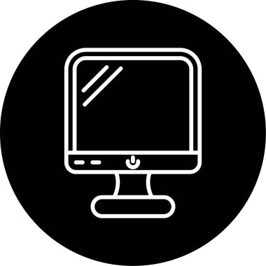 Bilgisayar. Web simgesi basit illüstrasyon