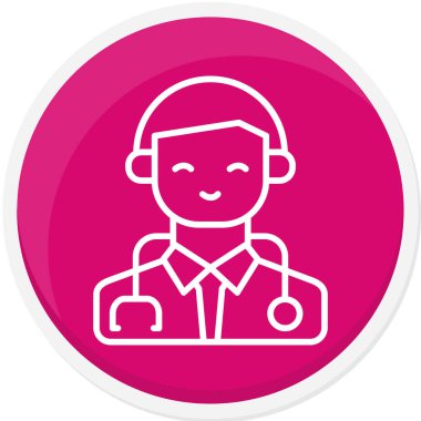 Hemşire simgesi, vektör illüstrasyonu