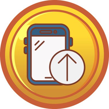 telefon saat simgesi, vektör illüstrasyonu