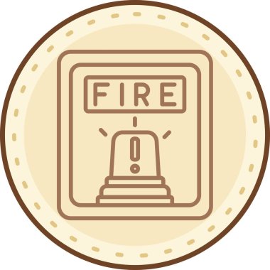 şömine simgesi vektör illüstrasyonu