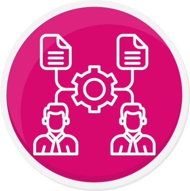 iş simgesi, takım çalışmasının vektör illüstrasyonu