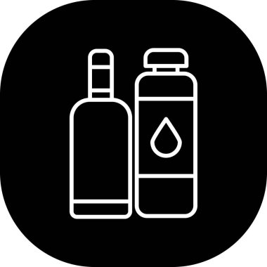 Modern b 'nin vektör illüstrasyonu şişe simgesinden yoksun