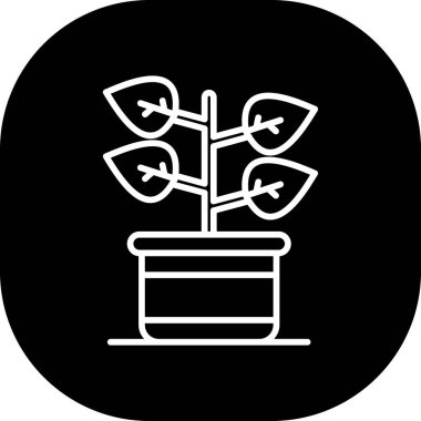 Bir çiçek simgesinin vektör illüstrasyonu