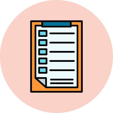 Kontrol listesi. Web simgesi basit illüstrasyon