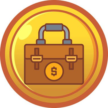 çanta para simgesi doldurulmuş dış hat biçimi