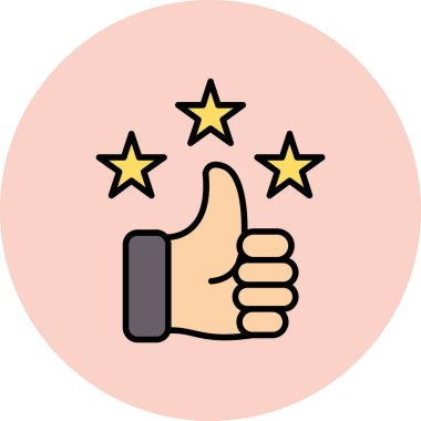 Reyting. Web simgesi basit illüstrasyon