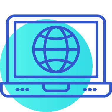 İnternet web simgesi basit illüstrasyon