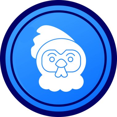 Baykuş simgesi daire içinde, vektör illüstrasyonu arkaplanda izole