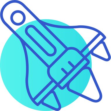 Uçak simgesinin vektör illüstrasyonu