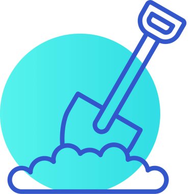 Kürek ağ simgesi basit illüstrasyon