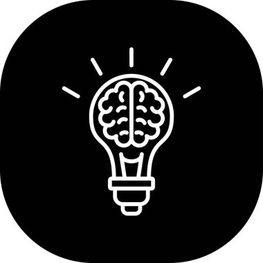 beyin ikonu vektör illüstrasyonu