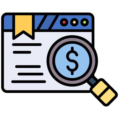 iş ve finans vektör simgesi.