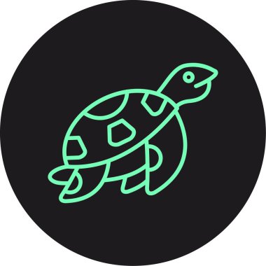 kaplumbağa simgesi, vektör illüstrasyonu