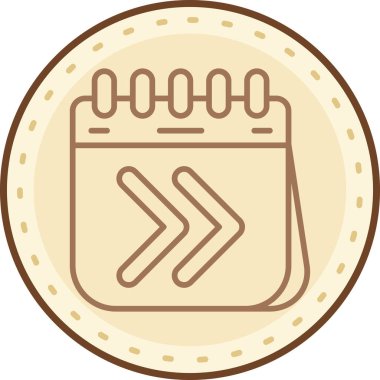 Takvim simgesi vektör illüstrasyonu