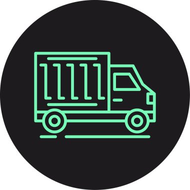 Bir kamyon simgesinin vektör çizimi