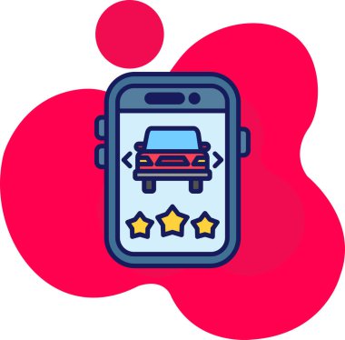 Araba servisi. vektör illüstrasyonu