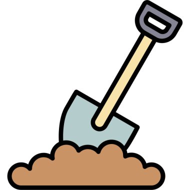 kürek simgesi vektör illüstrasyonu