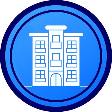 Bina. Web simgesi basit illüstrasyon