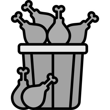 Çöp kutusu simgesi, vektör illüstrasyonu