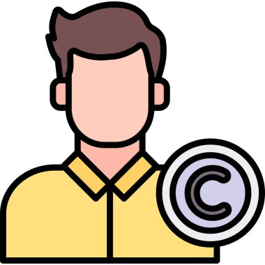 Kağıt simgesi olan adam