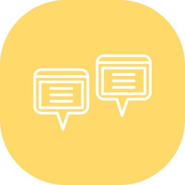 kabarcık sohbet iletişim simgesi - özet biçimi