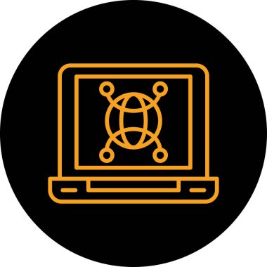 vektör lcd simgesi illüstrasyonu